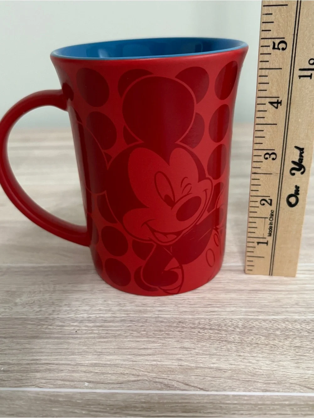 Disney Parks Micky Mouse Red Ceramic Coffee Mug